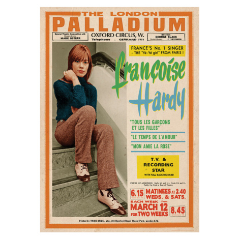 Plakát, Obraz - Francoise Hardy - Live at London, 59.4 × 84.1 cm