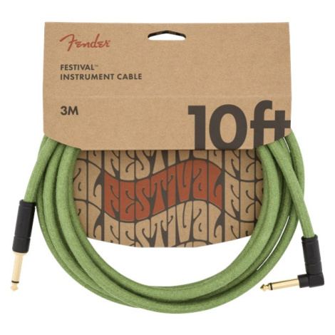 Fender Festival Instrument Cable 10' Pure Hemp Green