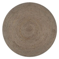 Ručně vyrobený koberec z juty kulatý 150 cm šedý