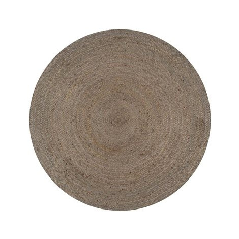 Ručně vyrobený koberec z juty kulatý 150 cm šedý SHUMEE