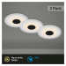 BRILONER LED vestavné svítidlo, pr.12 cm, 3x LED, 6 W, 650 lm, černá IP44 BRI 7043-035