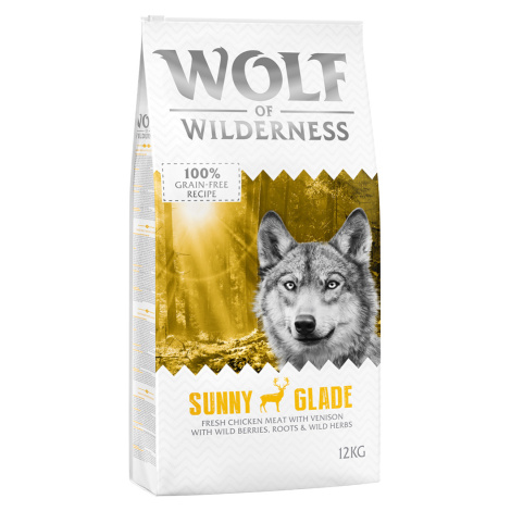 Wolf of Wilderness Adult "Sunny Glade" - jelen - Dvojité balení 2 x 12 kg