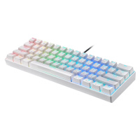 Herní klávesnice Mechanical gaming keyboard Motospeed CK61 RGB, white (6953460501928)