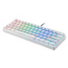 Herní klávesnice Mechanical gaming keyboard Motospeed CK61 RGB, white (6953460501928)