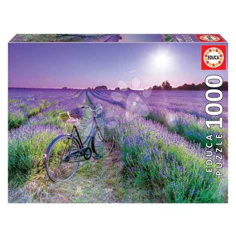 Puzzle Bike in a Lavender Field Educa 1000 dílků a Fix lepidlo