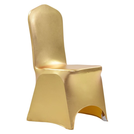vidaXL Potahy na židle 6 ks napínací zlaté