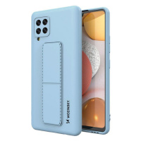 Wozinsky Flexibilní silikonové pouzdro se stojánkem na Samsung Galaxy A42 5G light blue