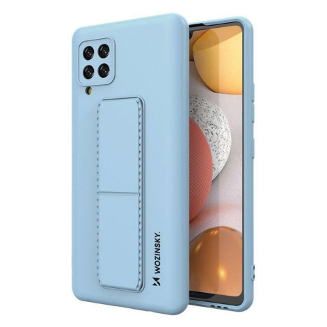 Wozinsky Flexibilní silikonové pouzdro se stojánkem na Samsung Galaxy A42 5G light blue