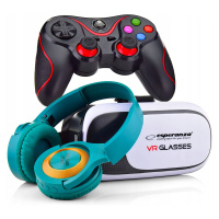 Nejlepší dárek Pro Dítě Brýle Vr 3D Brýle 360 Sluchátka+gamepad