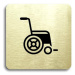 Accept Piktogram "invalidní vozík" (80 × 80 mm) (zlatá tabulka - černý tisk bez rámečku)