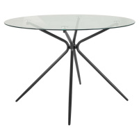 Kulatý jídelní stůl se skleněnou deskou ø 110 cm Silvie – Støraa