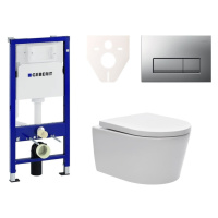 Cenově zvýhodněný závěsný WC set Geberit do lehkých stěn / předstěnová montáž+ WC SAT Brevis SIK