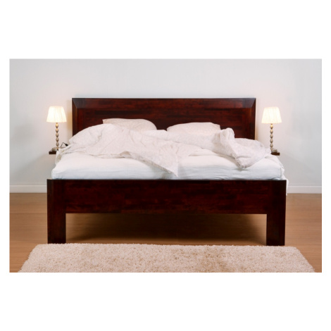 Postel BMB Ella Family - Průběžný Buk Rozměr: 180x220 cm, Provedení rohů: Rovné, Moření: Šedá