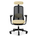 HÅG - Židle SOFI 7500 černá s područkami a s opěrkou hlavy, vyšší sedák