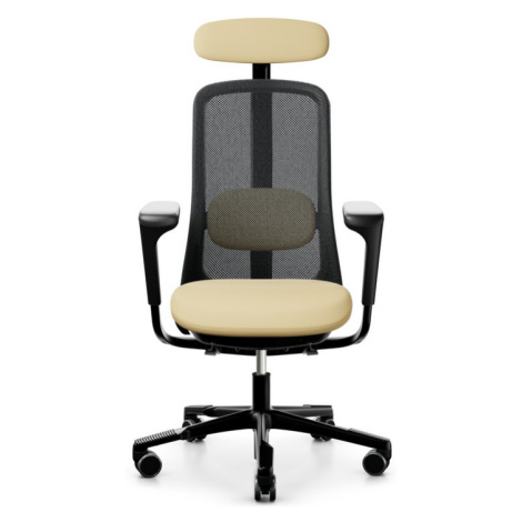 HÅG - Židle SOFI 7500 černá s područkami a s opěrkou hlavy, vyšší sedák HAG