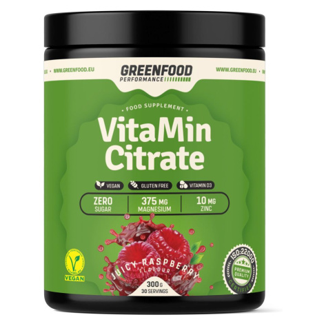 GreenFood Performance VitaMin Citrate Juicy malina 300 g GreenFood Nutrition