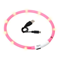 Karlie Visio Light LED svítící obojek růžová