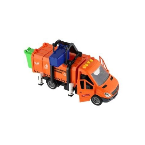 Teddies Auto popeláři plast 30cm na setrvačník na baterie se zvukem se světlem v krabici 33x18x1