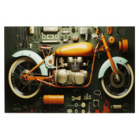 KARE Design Skleněný obraz Garage Motorbike 60x80cm