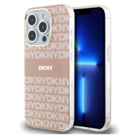 DKNY PC/TPU Repeat Pattern Tonal Stripe Magsafe kryt iPhone 13 Pro růžový