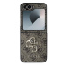 Guess PU 4G Metal Logo Zadní Kryt pro Samsung Galaxy Z Flip6 Brown