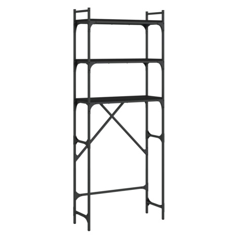 vidaXL Regál nad pračku černý 67 x 25 x 163 cm kompozitní dřevo