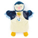 Plyšový tučniak na bábkové divadlo Pinguin Hand Puppet Doudou et Compagnie modrý 25 cm od 0 mes 