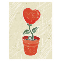 Ilustrace Small seedling with Heart Flower, MHJ, 30 × 40 cm