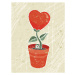 Ilustrace Small seedling with Heart Flower, MHJ, 30 × 40 cm