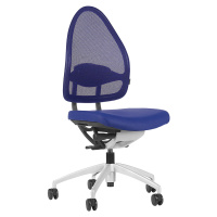 Topstar Elegantní kancelářská otočná židle, se zadní síťkou, opěradlo 550 mm, modrý royal