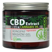 VIVACO CBD Extract Regenerační masážní gel s konopným olejem 650 ml