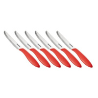 Tescoma PRESTO nůž jídelní 12 cm červená, 6 ks (bílá) - Tescoma