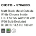 NOVA LUCE závěsné svítidlo CIOTO kov matná černá venku bílý chrom uvnitř E14 1x5W bez žárovky 57