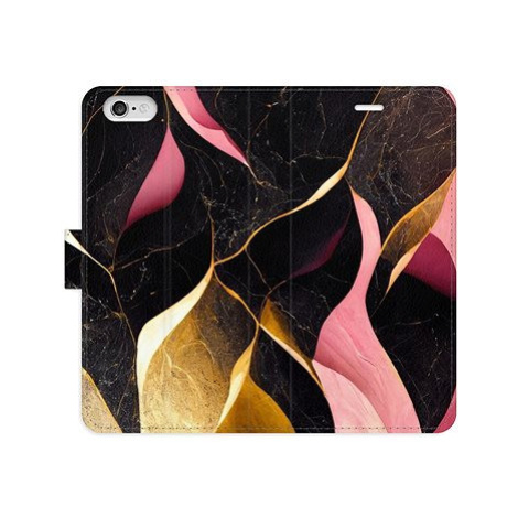 iSaprio flip pouzdro Gold Pink Marble 02 pro iPhone 6/6S