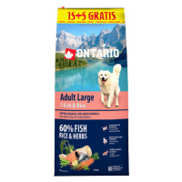 Ontario Adult Large Fish & Rice 15+5kg zdarma