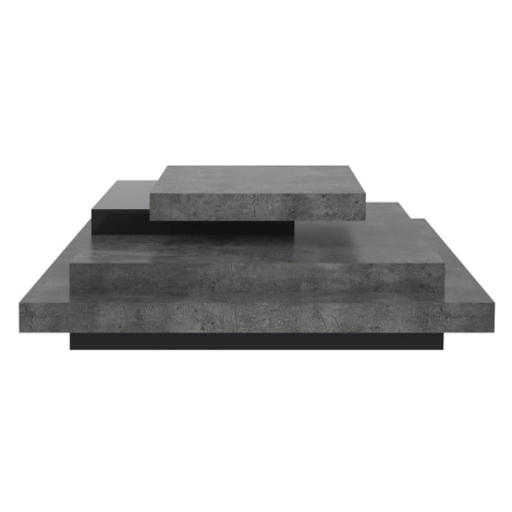 Šedý konferenční stolek v dekoru betonu 110x110 cm Slate - TemaHome