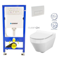 Geberit Duofix tlačítko DELTA51 BÍLÉ WC CERSANIT CREA + SEDÁTKO 458.103.00.1 51BI CR1