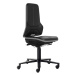 bimos Průmyslová otočná židle NEON ESD, kolečka, permanentní kontakt, PU pěna, šedý flexibilní p