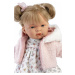 Llorens 38356 JOELLE - realistická panenka se zvuky a měkkým látkovým tělem - 38 cm