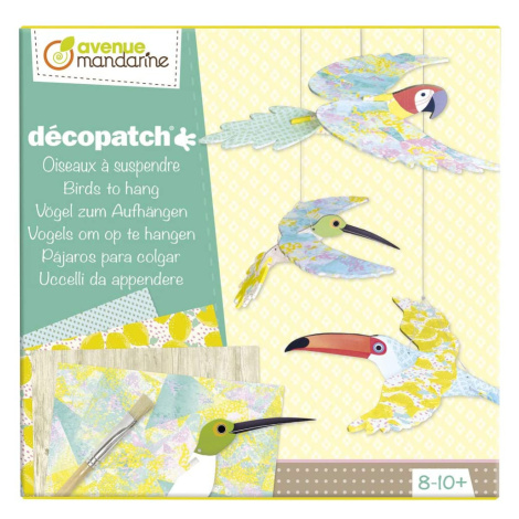 Avenue Mandarine Avenue Mandarine, KC060, Décopatch, velký kreativní box decoupage pro děti, Ptá