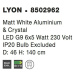 NOVA LUCE závěsné svítidlo LYON matný bílý hliník a křišťál G9 6x5W 230V IP20 bez žárovky 850296