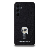 Zadní kryt Karl Lagerfeld Fixed Glitter Metal Ikonik pro Samsung Galaxy A35 5G, černá