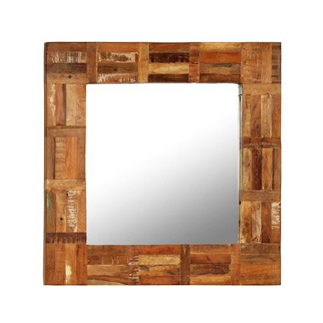 Nástěnné zrcadlo masivní recyklované dřevo 60 x 60 cm SHUMEE