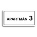 Accept Piktogram "APARTMÁN 3 II" (160 × 80 mm) (bílá tabulka - černý tisk)