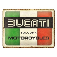 Plechová cedule Ducati - Italy Giugiaro Logo, 20 x 15 cm