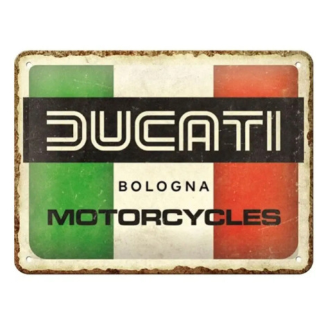 Plechová cedule Ducati - Italy Giugiaro Logo, 20 x 15 cm NEKUPTO