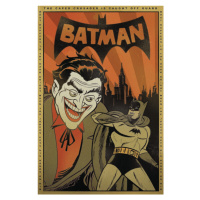 Umělecký tisk Batman and Joker - Retro Sketch, (26.7 x 40 cm)