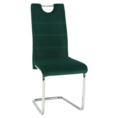 Jídelní židle, smaragdová Velvet látka, ABIRA NEW Tempo Kondela