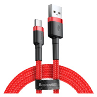 Baseus Cafule extra odolný nylonem opletený kabel USB / USB-C QC3.0 2A 2m red