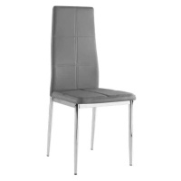 Tempo Kondela Židle LERA - šedá ekokůže / chrom + kupón KONDELA10 na okamžitou slevu 3% (kupón u